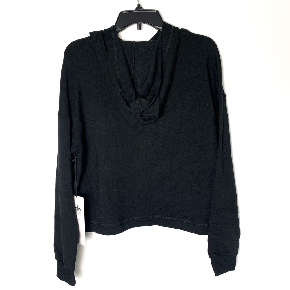 Alo Yoga "Trust the Yoga" French terry crop Hoodie - Picture 3 of 4